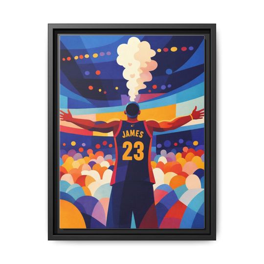 Cleveland Cavaliers LeBron James Modern Abstract Wall Art