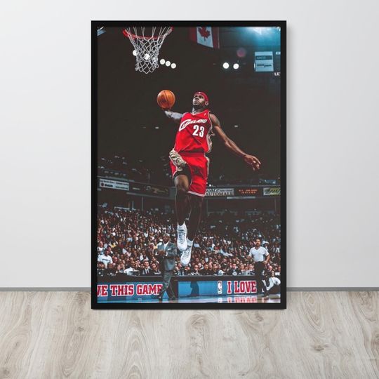 Discover LeBron James Cavs Poster NBA Print  Gift for NBA Fan