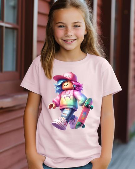 Roblox Skater Girl Shirt: Gamer tee for kids