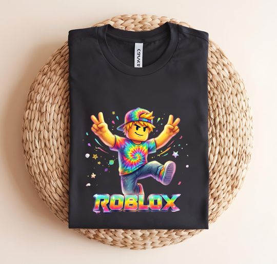 Discover Colorful Roblox T-shirt for Kids and Teens, Gamer Gift, Bright Gaming Pullover