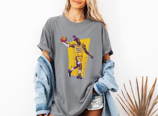 LeBron James The King Poster T-shirt, LA Lakers Player