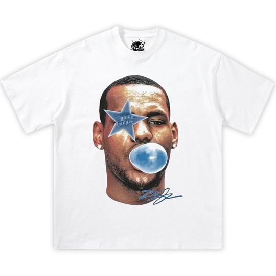 Lebron James Bubble Gum Blue Boxy Tee Shirt