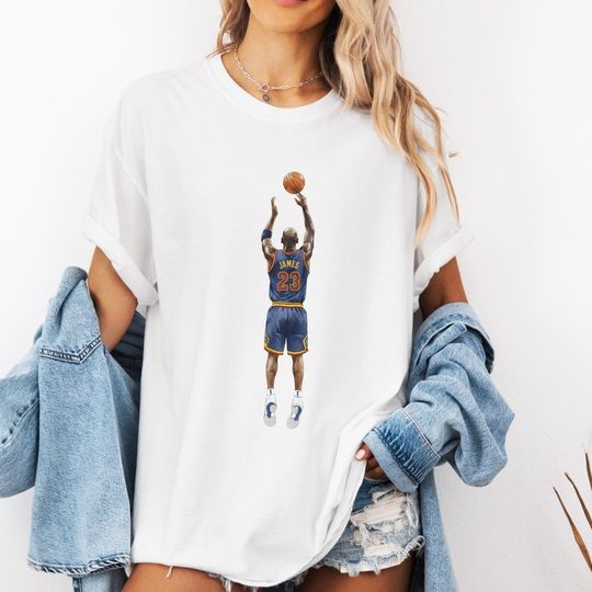Discover LeBron James Retro Basketball T-Shirt, 2000s Basketball Tee, Old School Hoops, Vintage Sports Style