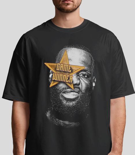 Discover LeBron AI Golden Star Tee: Y2K Streetwear Basketball Shirt