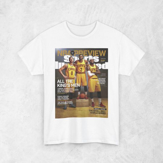 Discover LeBron James "LBJ", Kyrie, Love Shirt, Cleveland Cavaliers NBA Slam Cover T-Shirt, Unisex Sports Tee, Vintage Retro Basketball Streetwear