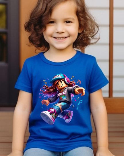 Discover Roblox Gamer T-Shirt for Kids  Music & Dance Game Character Tee, Gamer Gift