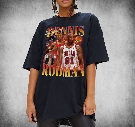 Discover Dennis Rodman T-shirt 90s Inspired Vintage Shirt Vintage Bootleg Classic Graphic Tee Vintage Classic Retro Shirt