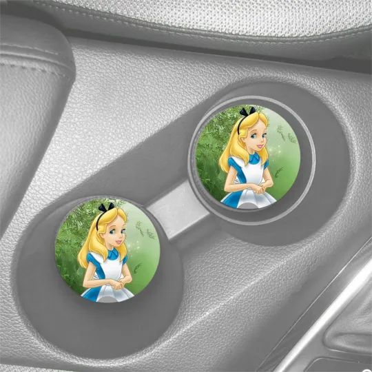 Discover Alice in Wonderland Sandstone Car Coasters