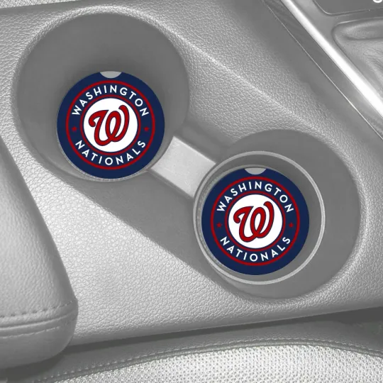 Discover WASHINGTON NATIONALS SANDSTONE CAR COASTERS ABSORBENT SET (2)