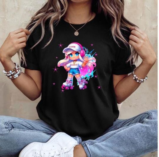 Discover Roblox Rollerskater T-Shirt | Kawaii Gaming Tee