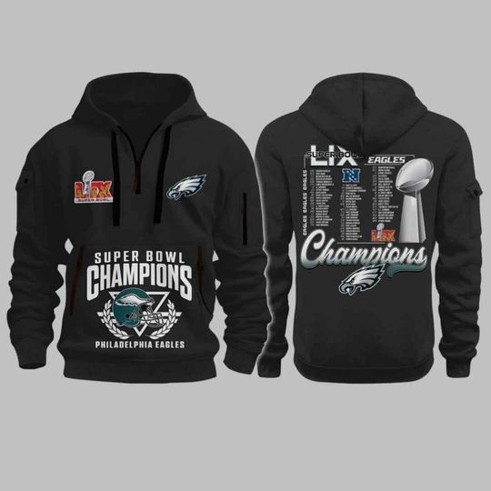 Philadelphia Eagles Jersey Philadelphia Eagles Super Bowl LIX 2025 Champions Tactical Hoodie