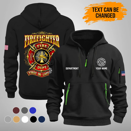 Discover Personalized Name Love Firefighter Quarter Zip Hoodie