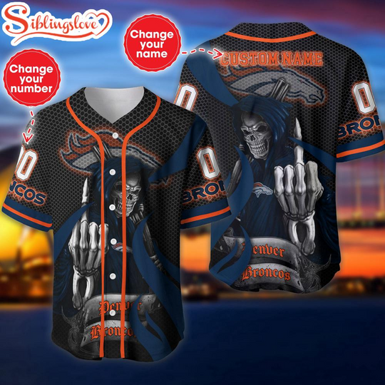 Custom Name And Number Denver Broncos football Football Team Baseball Jersey For Fans