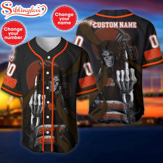 Custom Name And Number Cleveland Browns football Football Team Baseball Jersey For Fans