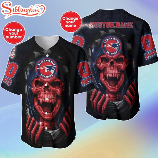 Custom Name And Number football New England Patriots Halloween Baseball Jersey Shirt Gift For Fans