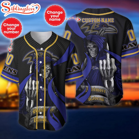 Custom Name And Number Baltimore Ravens football Football Team Baseball Jersey For Fans