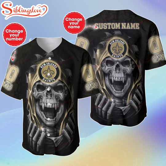 Custom Name And Number football New Orleans Saints Halloween Baseball Jersey Shirt Gift For Fans
