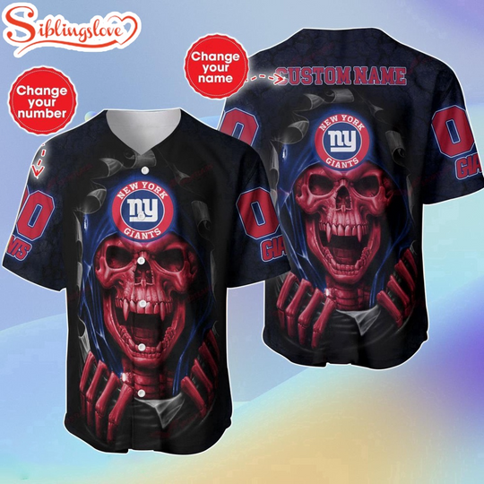 Custom Name And Number football New York Giants Halloween Baseball Jersey Shirt Gift For Fans