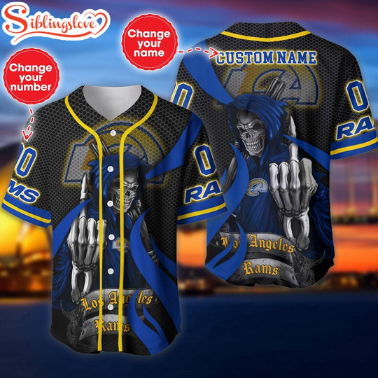 Discover Custom Name And Number Los Angeles Rams football Football Team Baseball Jersey For Fans