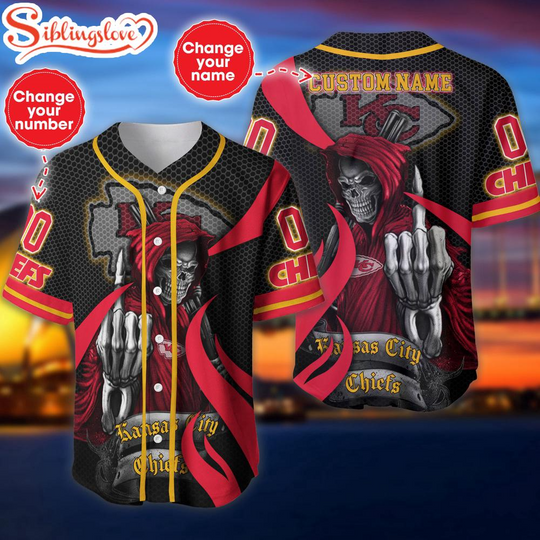 Discover Custom Name And Number Kansas City Chiefs football Football Team Baseball Jersey For Fans
