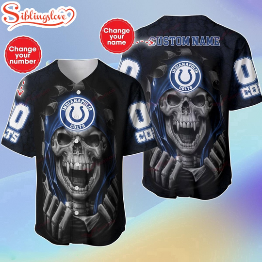 Custom Name And Number football Indianapolis Colts Halloween Baseball Jersey Shirt Gift For Fans
