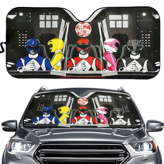 Mighty Morphins Power Rangers Car Auto Sunshade