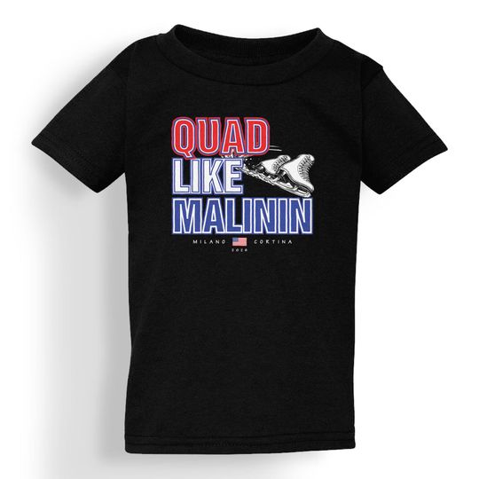 Discover Quad Like Malinin Toddler Kids T-shirt USA Figure Skater Winter Games Made to Order with Love