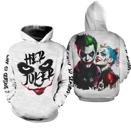 Her Joker His Harley Why So Serious Happy Valentine's Day 3D Hoodie