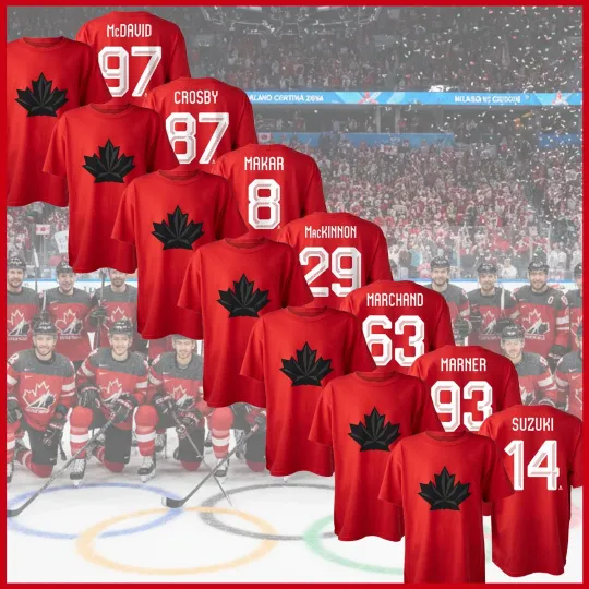 Hockey Canada 2026 Winter Olympics Player Name & Number T-Shirt