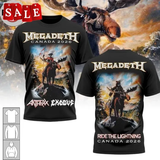 Discover New Megadeth band Canada 2026 Gift For Fans S-6XL 3D T-shirt SS3272