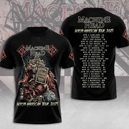 Discover New Machine Head North American Tour 3D T-shirt All Size All Over Print