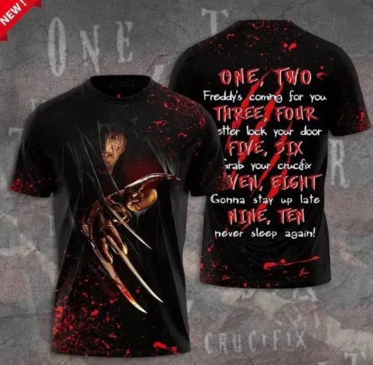 Freddy Krueger Movies Apparel AOP 3D T-Shirt