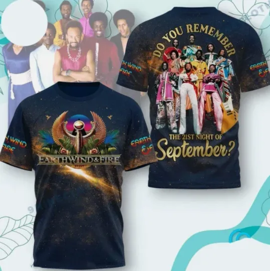 Discover Hot Earth Wind And Fire Tour 3D T-shirt All Over Print