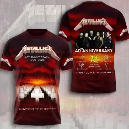 Discover Master of Puppets 40th Anniversary 3D Apparel Shirt
