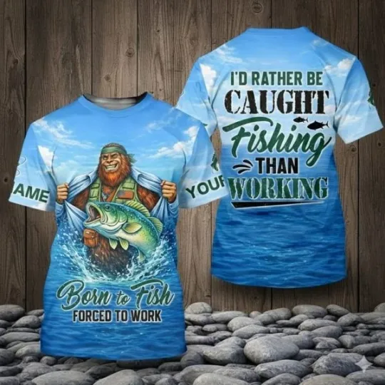 Discover Fishing Than Working Custom 3D Shirt