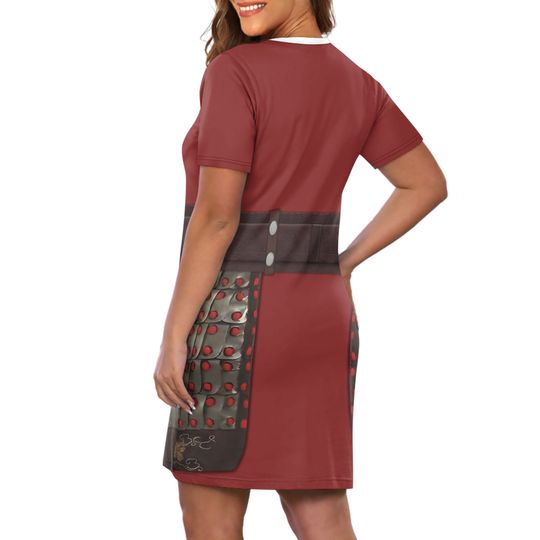 Mulan Adult Costume, Mulan Red Hanfu Women's T-Shirt Dress, Disney Princess Dresses for Women's, Disney Dress Running, Disney Cosplay Costume