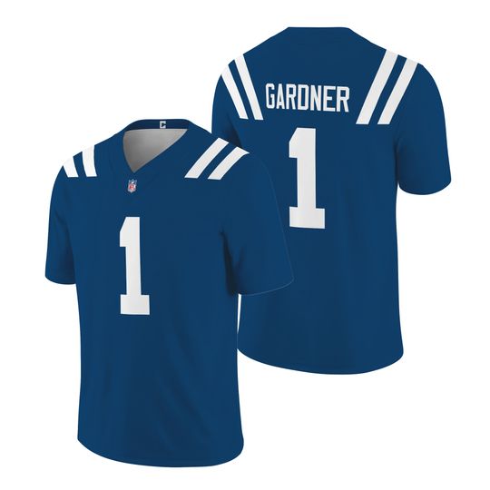 Men's Colts #1 Ahmad Sauce Gardner Royal Game Jersey