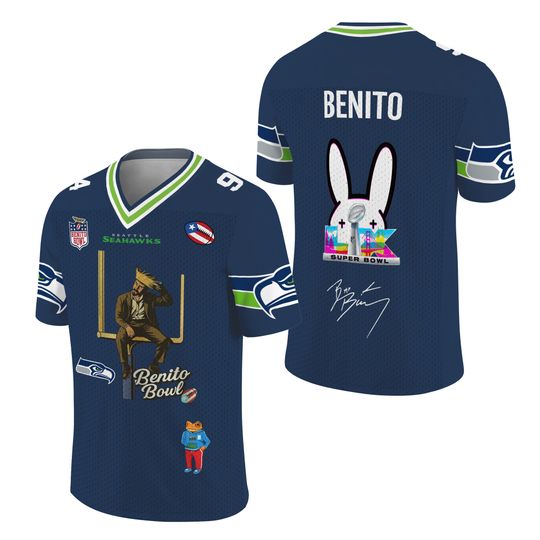 2026 Seattle Seahawks Bad Bunny Benito Bowl LX Jersey
