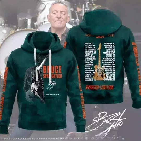Discover Bruce Springsteen E Street Band World Tour 2024 Hoodie 3D
