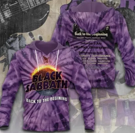 Black Sabbath Back To The Beginning 2025 3D Hoodie