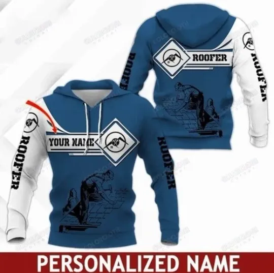 Discover Personalized Roofer 3D Hoodie Mother’s Day Gift All-Over Print