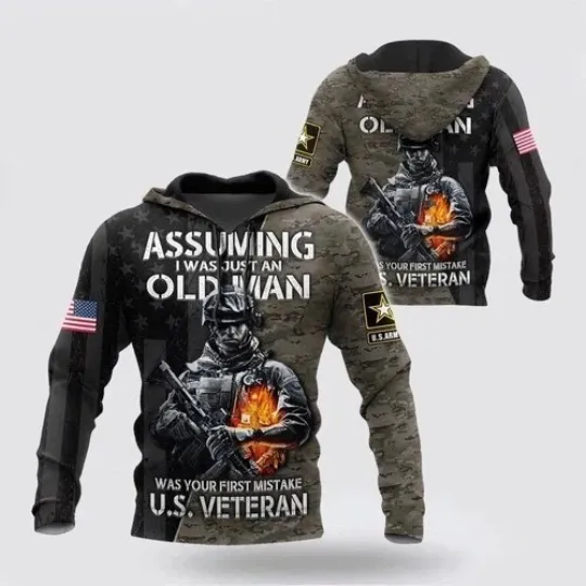 Army Hoodie Us Army Veteran All Over Print 3D Hoodie Army Veteran hoodie