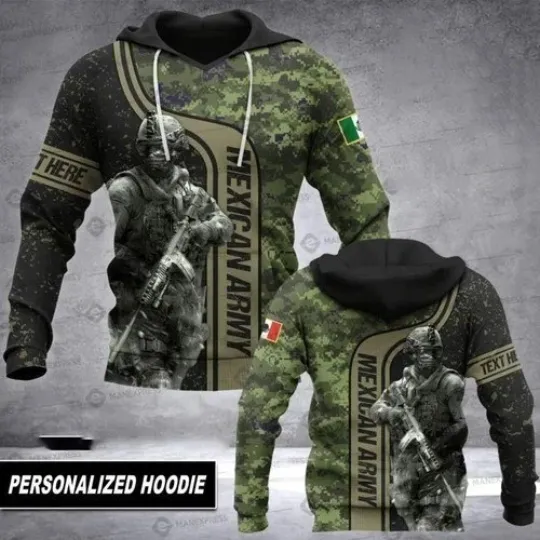 Army Veteran Hoodie 3D All Over Print Custom Name