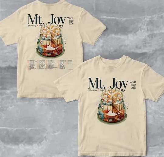 Discover New Mt Joy Celebrating 10 Years World Tour 2026 North America-2 Sides Shirt