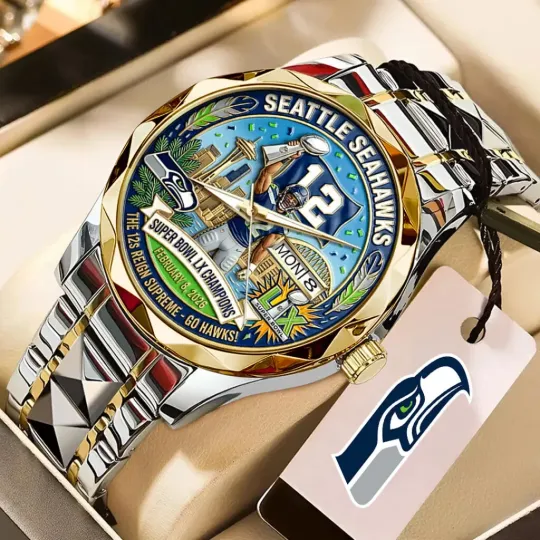 Discover Seahawks  LX Champions Alloy Quartz Watch