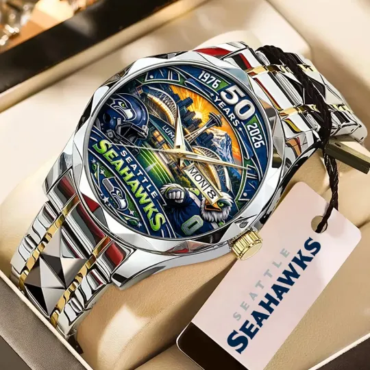Discover Seahawks 50 Years Alloy Quartz Watch