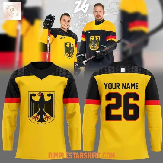 Discover Personalized Germany 2026 Olympic Winter Black Hockey Shirt Men's Fan Gear Gift