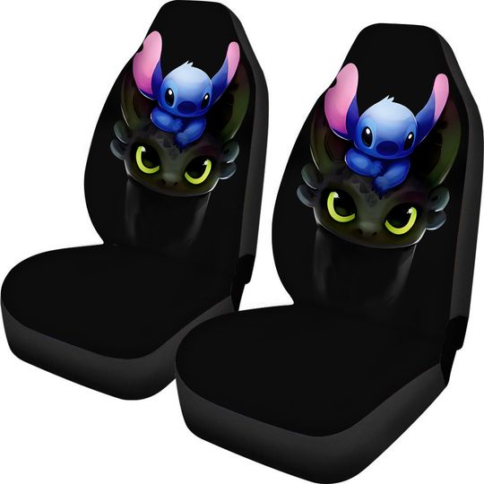 Stitch And Toothless Cute Seat Covers Amazing Best Gift Ideas