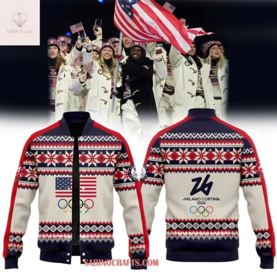 Team USA 2026 Olympic Milano Cortina Winter Night 2026 Baseball Jacket