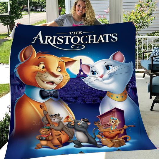 The Aristocats Blanket Soft Bed Sofa Couch Birthday Gift